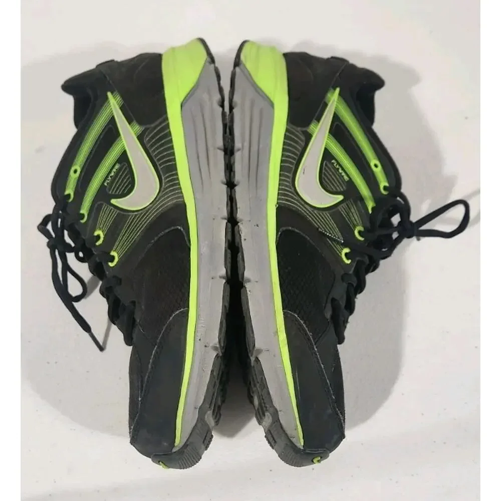 VTG Nike Anodyne DS Flywire Mens Black Neon Green Athletic Running Shoes Size 12